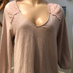 American Eagle Outfitters tan cut out long sleeve